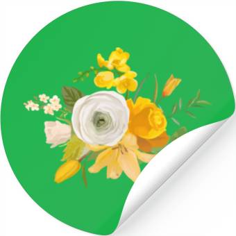 Discover Yellow Flower Stickers