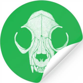 Discover Cat Skull Pointillism Stickers