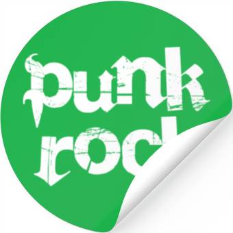 Discover punk rock bold text Stickers