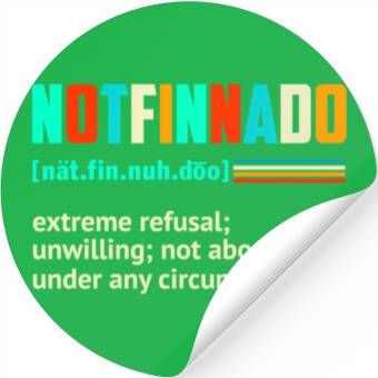 Discover Retro Vintage Notfinnado Definition Stickers