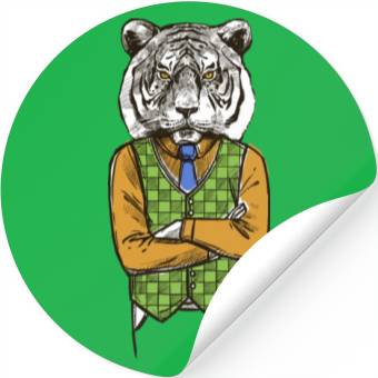 Discover Tiger Wearing classic Stickers