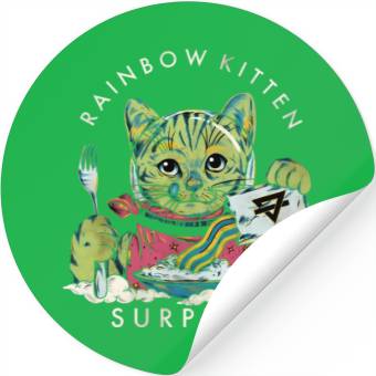 Discover Rainbow Kitten Surprise Stickers