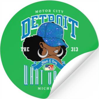 Discover 313 Detroit Area Code Unapologetically Stickers