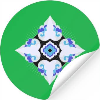 Discover Geometric Snowflakes Stickers