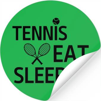 Discover tennis eat sleep Stickers