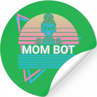 Discover Robot Robotics Mom Retro Stickers