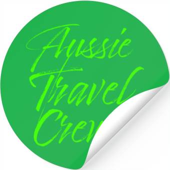 Discover Aussie Travel Crew green Stickers