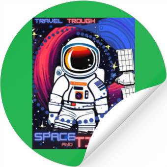 Discover Astronaut Space and Time Stickers