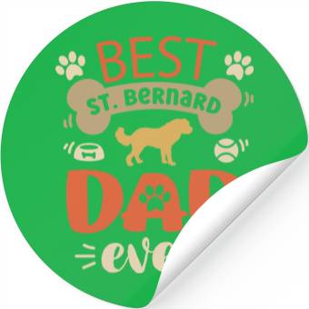 Discover Best Saint Bernard Dad Ever Stickers