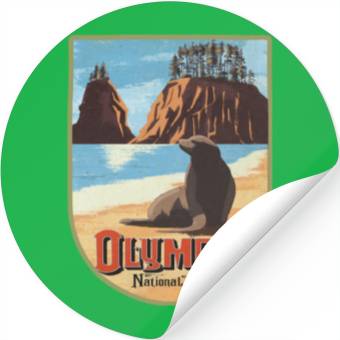 Discover olympic national park Stickers