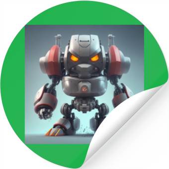 Discover Angry 3D Robot Stickers