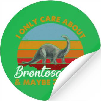 Discover Style Sunset Brontosaurus Stickers