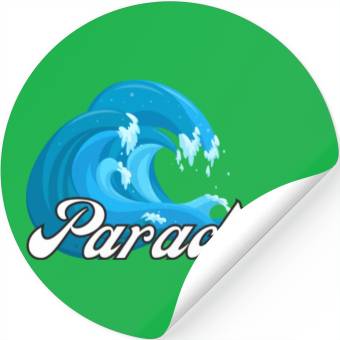 Discover Paradise green Stickers