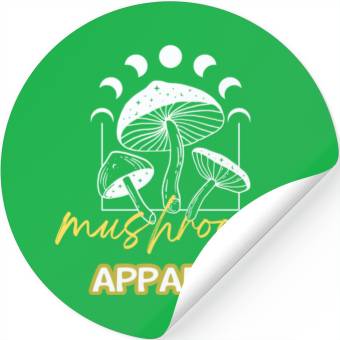 Discover Mushroom Apparel Stickers