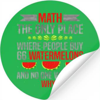 Discover Math And Watermelons Mathematics Calculation Numbe Stickers