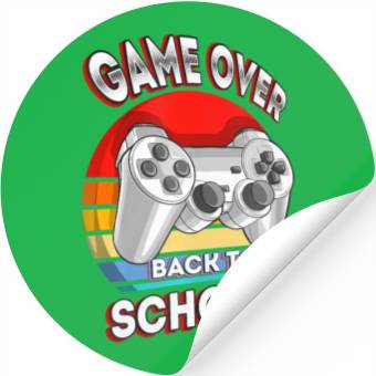 Discover Funny Game Over Teacher Student Controller Back Stickers