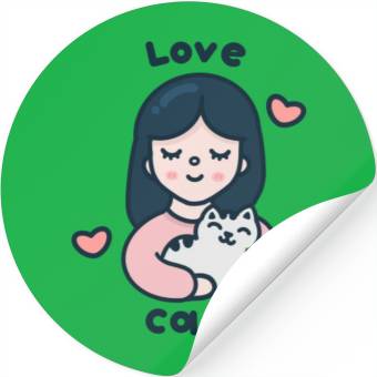 Discover Kawaii Cat Lover Stickers