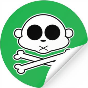 Discover Monkey Cross Bone Stickers
