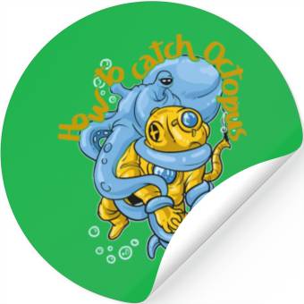 Discover Deep Diver Octopi How To Catch Octopus Stickers