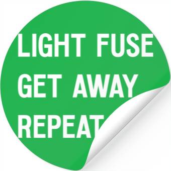 Discover Fireworks Light Fuse Get Away Repeat Stickers