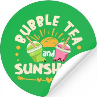 Discover Bubble Tea And Sunshine Boba Tea Drinker Stickers