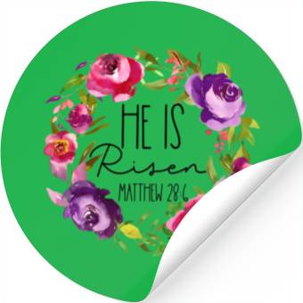 Discover He Is Risen Floral Easter For Christiann Mom Stickers