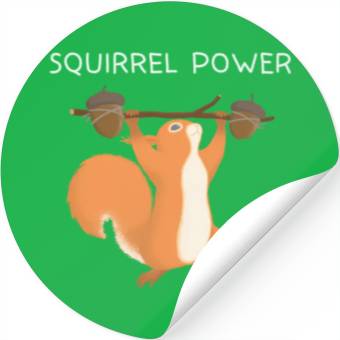 Discover Squirrel Power Stickers