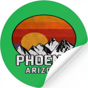 Discover Phoenix Arizonna Mountain Sunset Stickers