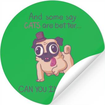 Discover Pug With Hat Stickers