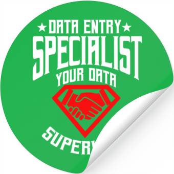 Discover Data Entry Specialist Superhero Stickers
