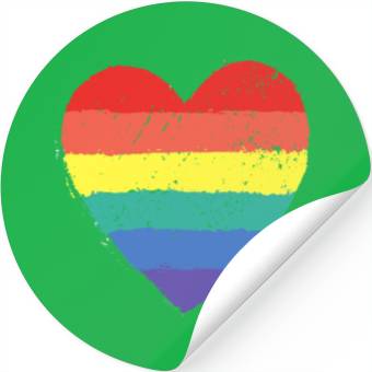 Discover rainbow heart Stickers