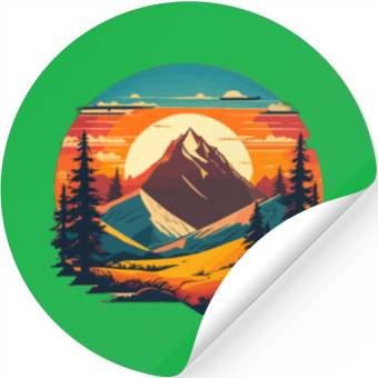Discover retro camping design Stickers