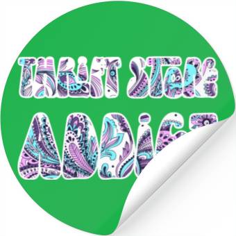 Discover Thrift Store Addict paisley Stickers
