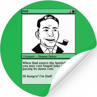 Discover Dad Magic Card Stickers