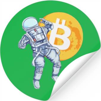 Discover Bitcoin Coin-Crypto Astronaut Stickers