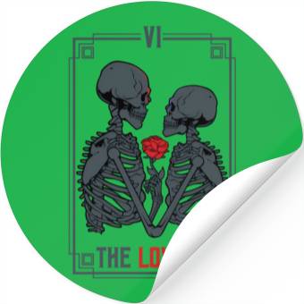Discover Tarot Card Astrology eleton ull Horror Stickers