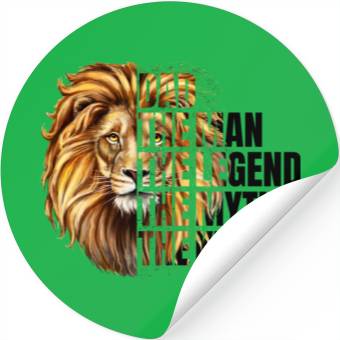 Discover The Man the Legend Lion Stickers