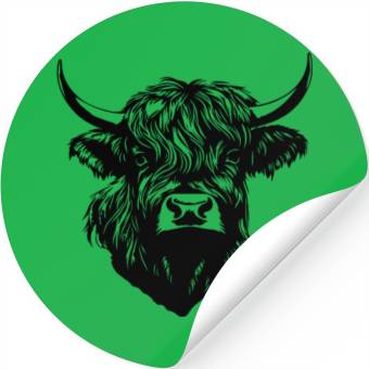Discover Scottish Highland Cow Stickers