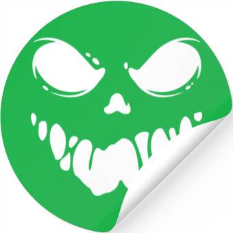 Discover Black Spooky scary Ghost face Stickers design