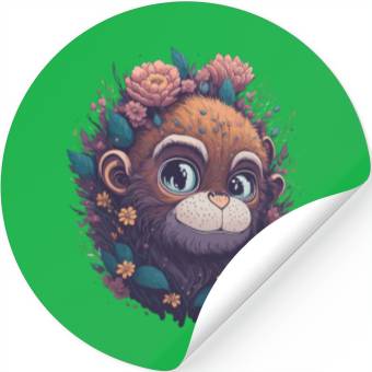 Discover Monkey lovers gift - monkey painting Stickers