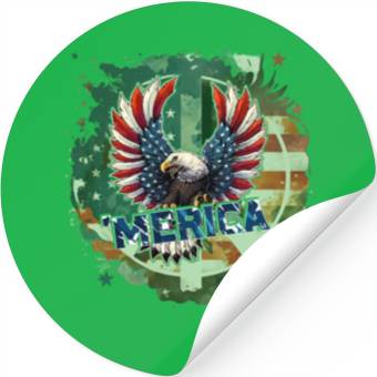 Discover 4th july Eagle Stickers