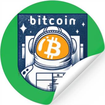 Discover Bitcoin Coin-Crypto Astronaut Stickers