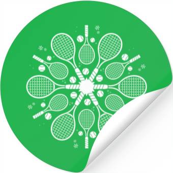 Discover Tennis Snowflake Tennis Stickers