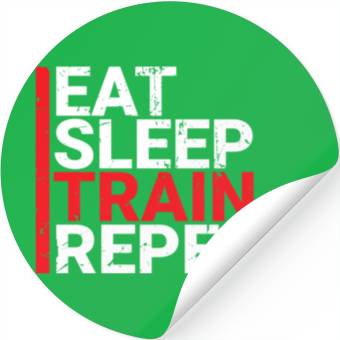 Discover Eat Sleep Train Repeat Stickers