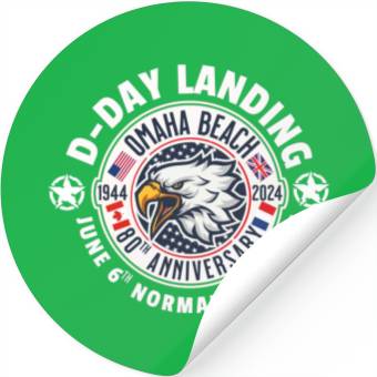 Discover Omaha beach 80th anniversary Stickers