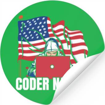 Discover Programmer Coder Us Flag Programming Coding Stickers