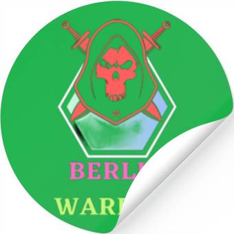 Discover Red Minimalist Berlin Warrior Stickers