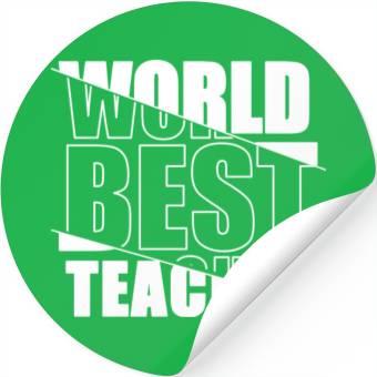 Discover World Best Teacher Stickers