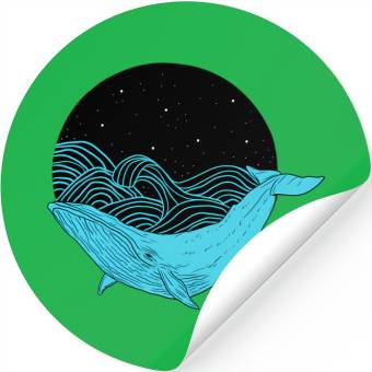 Discover Humpback Whale Midnight Space Whale Stickers