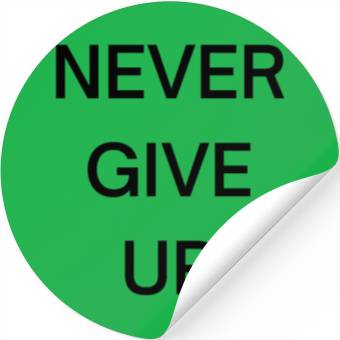 Discover Never Give Up Design Stickers